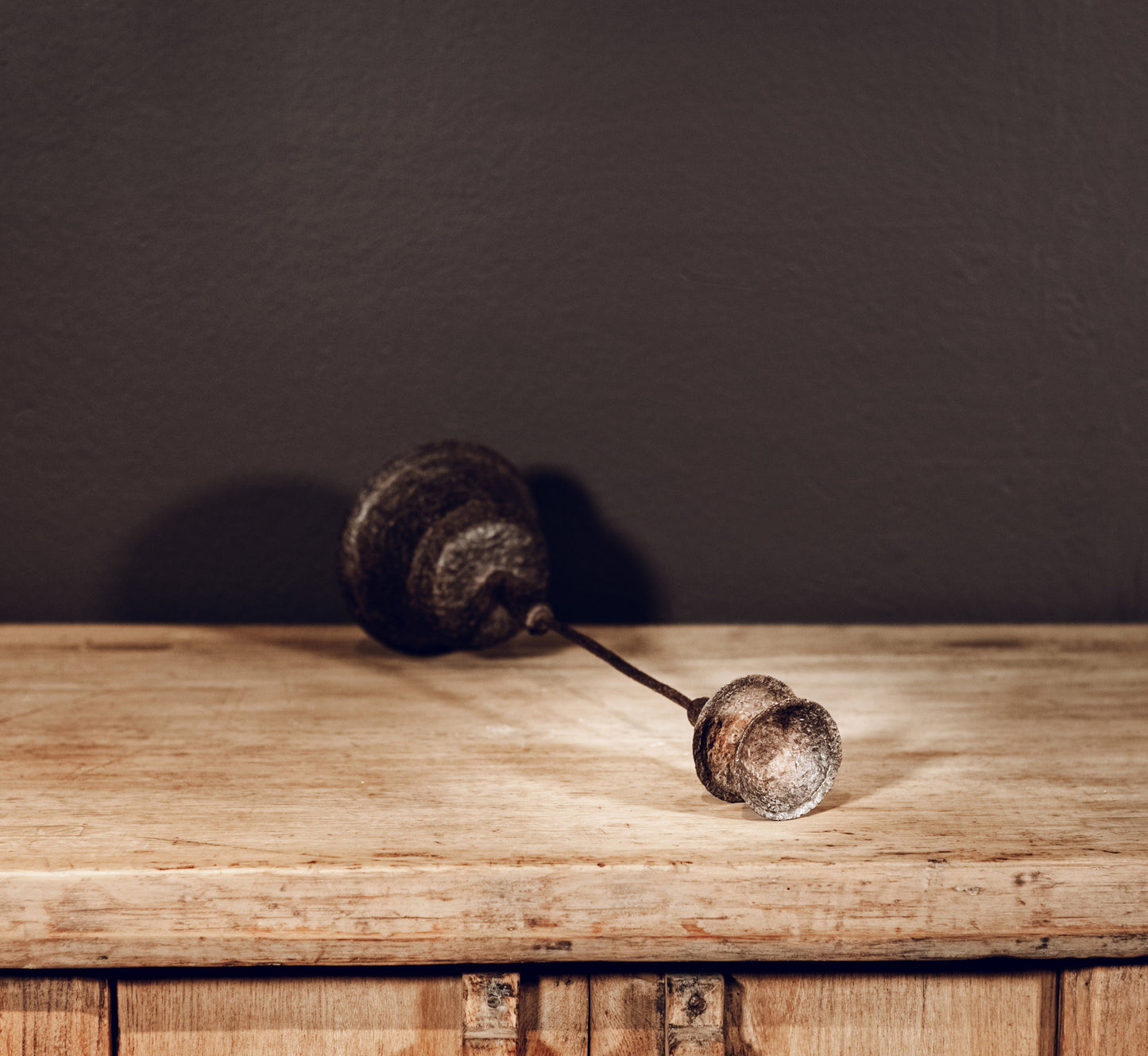 Cast iron candlestick