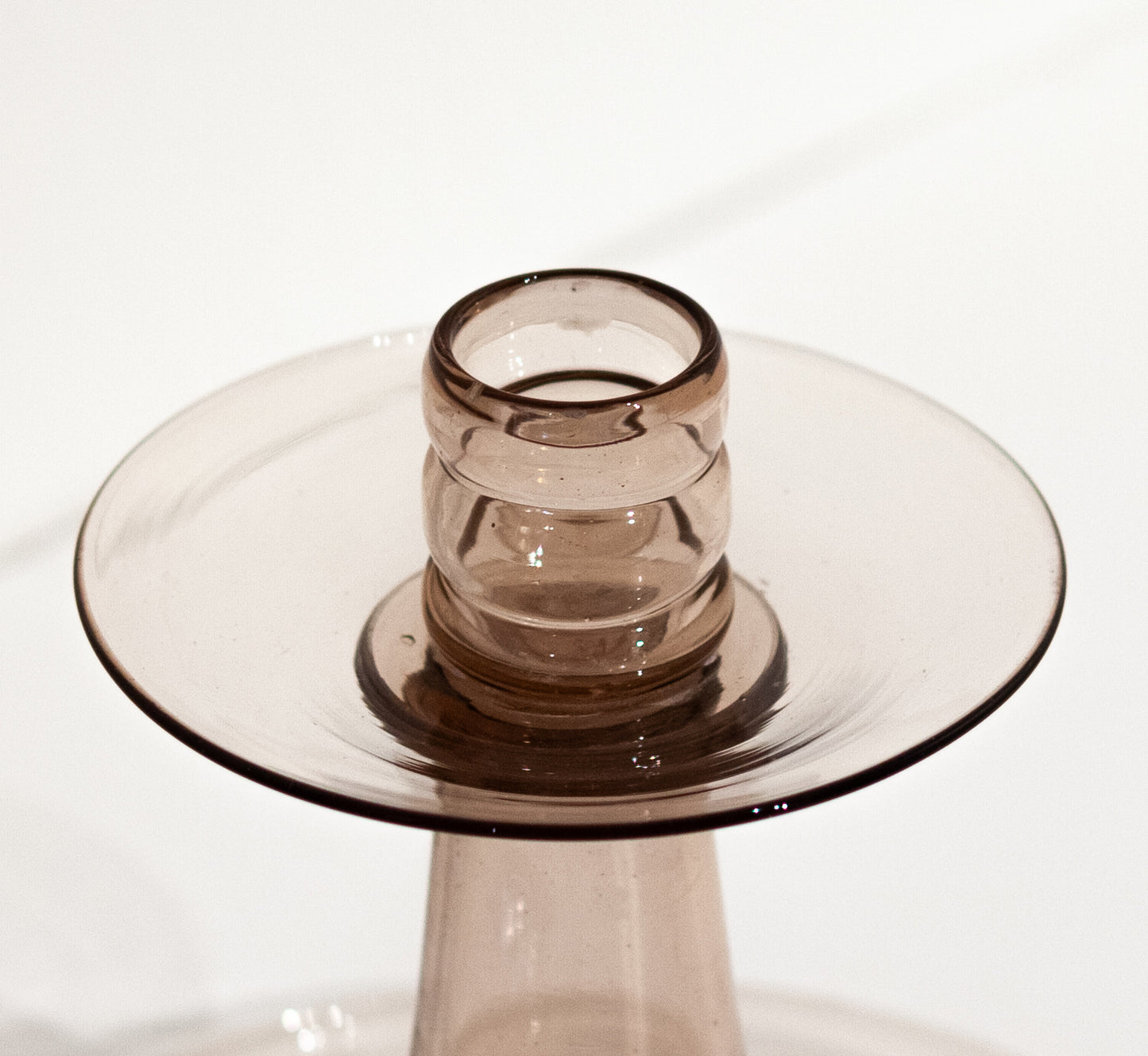 Venetian Glass Candlestick by Vittorio Zecchin, Murano, circa 1940