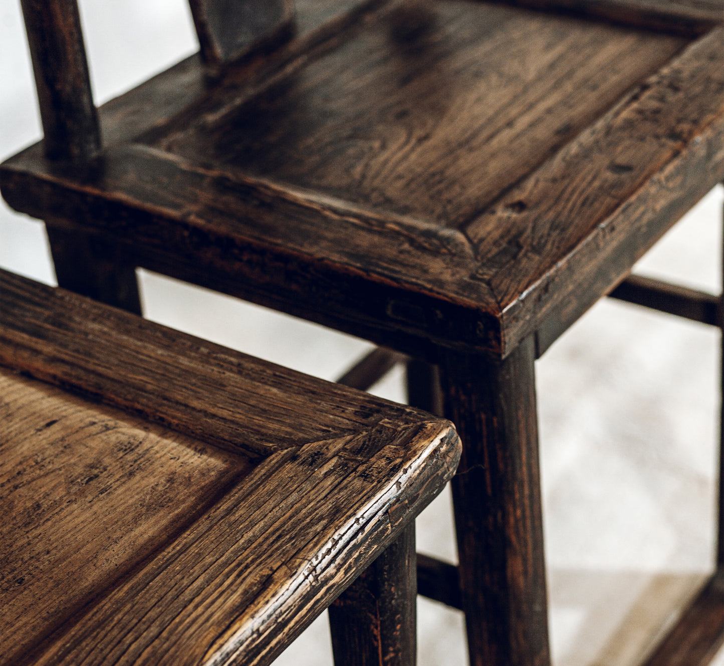 A Pair of 19th Century Chinese Straight Back Chairs