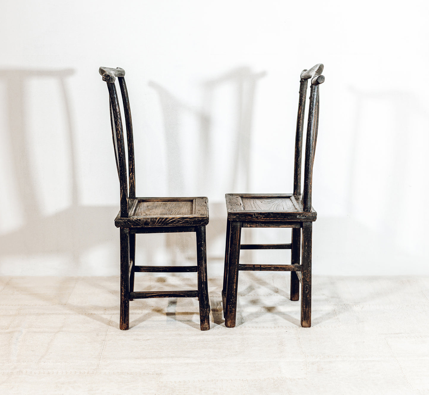 A Pair of 19th Century Chinese Straight Back Chairs