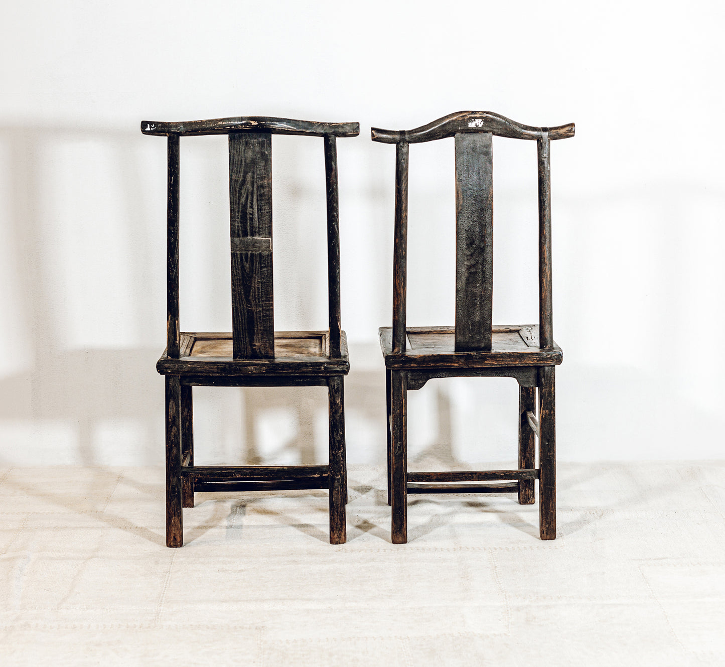 A Pair of 19th Century Chinese Straight Back Chairs