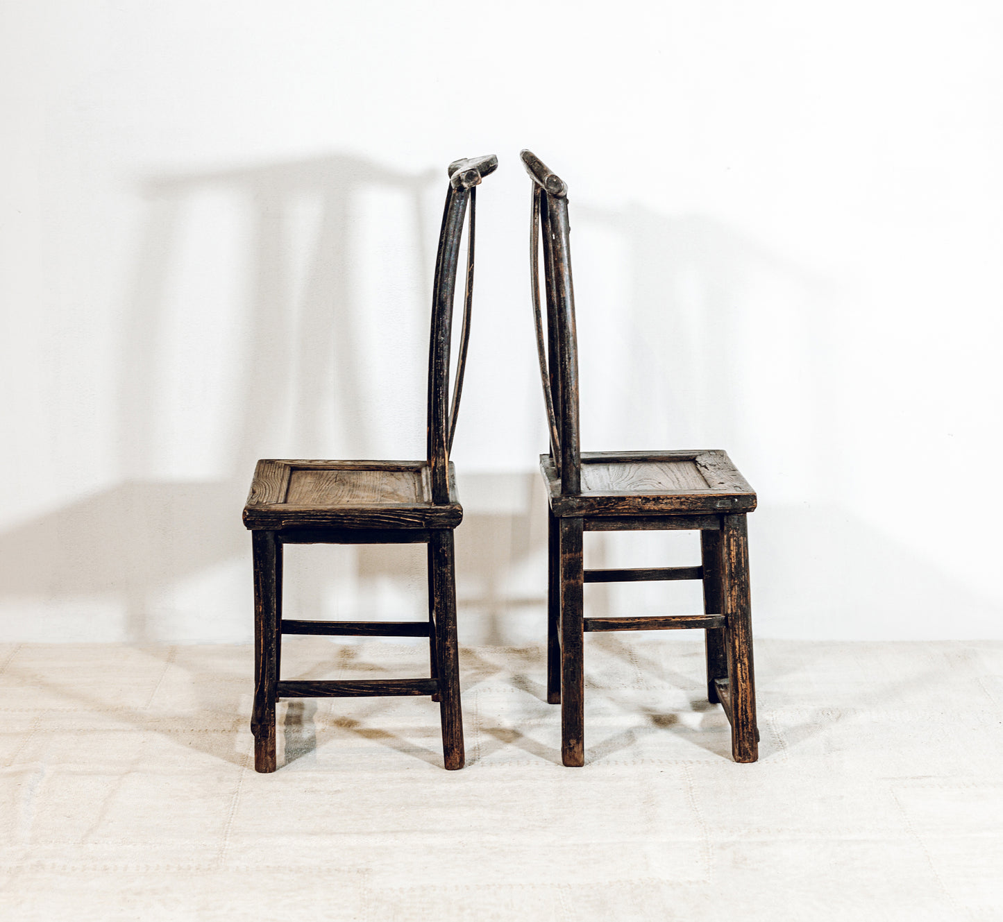 A Pair of 19th Century Chinese Straight Back Chairs