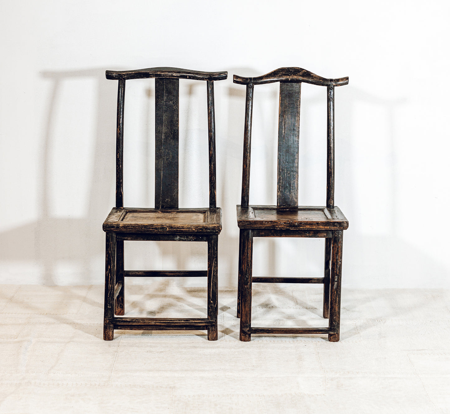 A Pair of 19th Century Chinese Straight Back Chairs