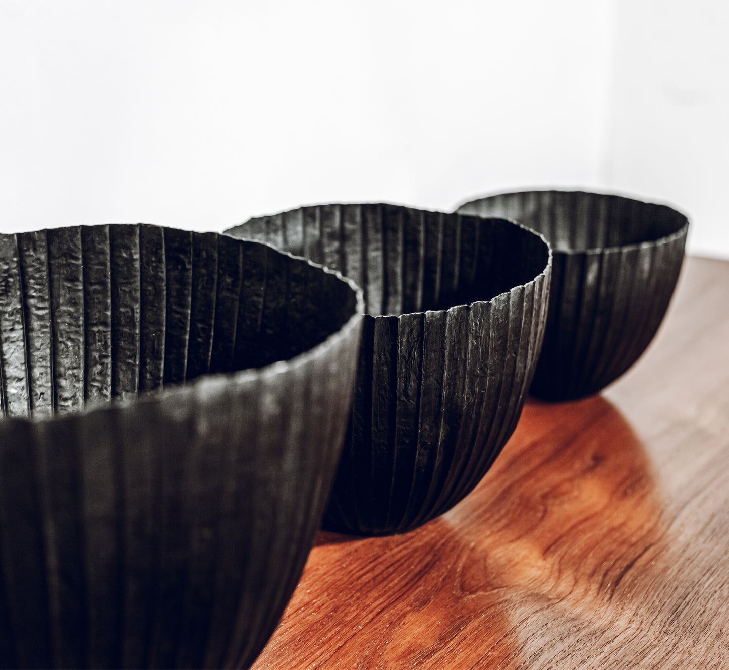 Collection of Three Copper Bowls by Adrian Hope