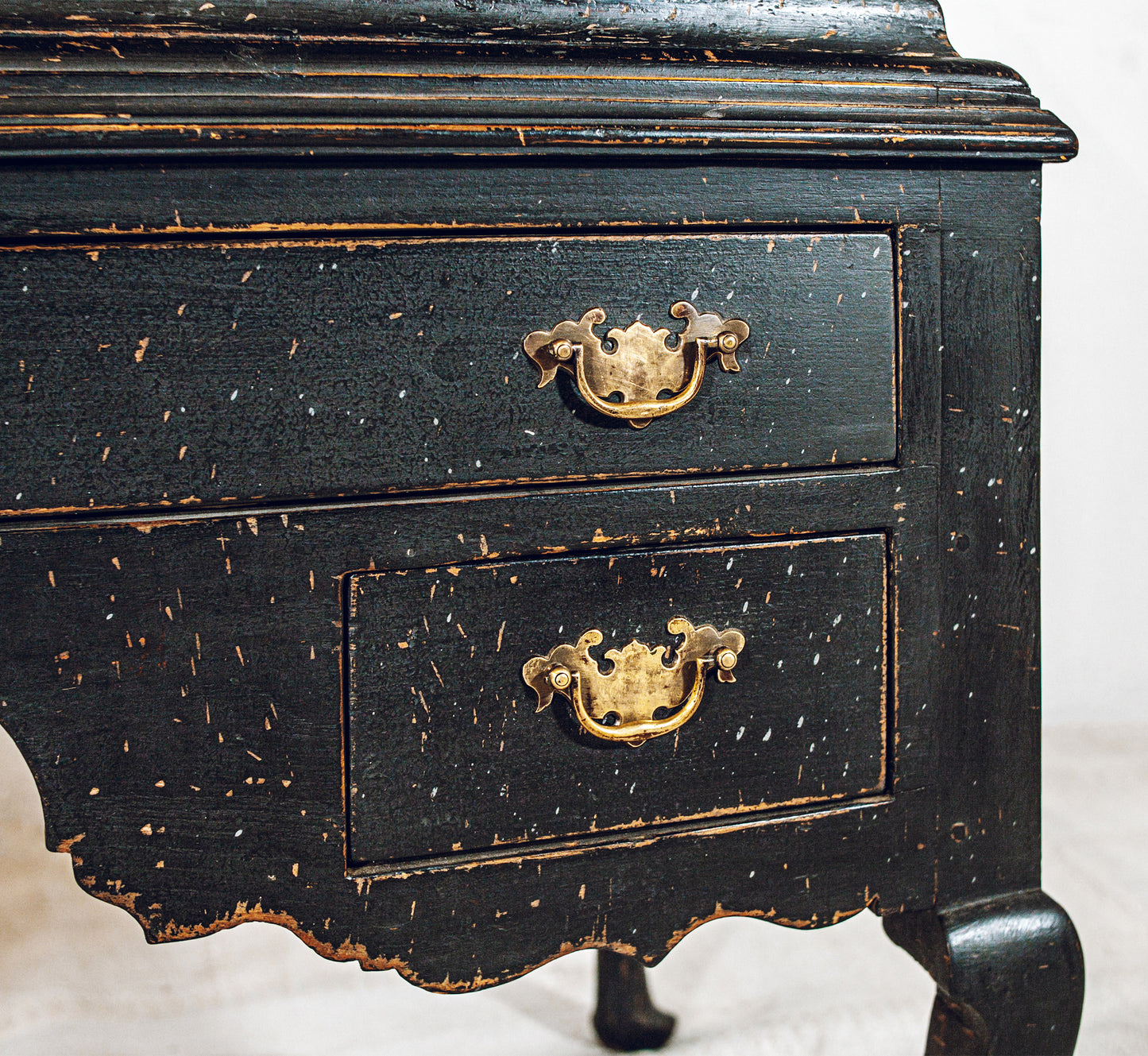 Late 18th Century Black Painted Tallboy