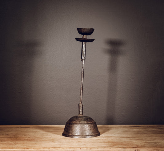 Cast iron candlestick