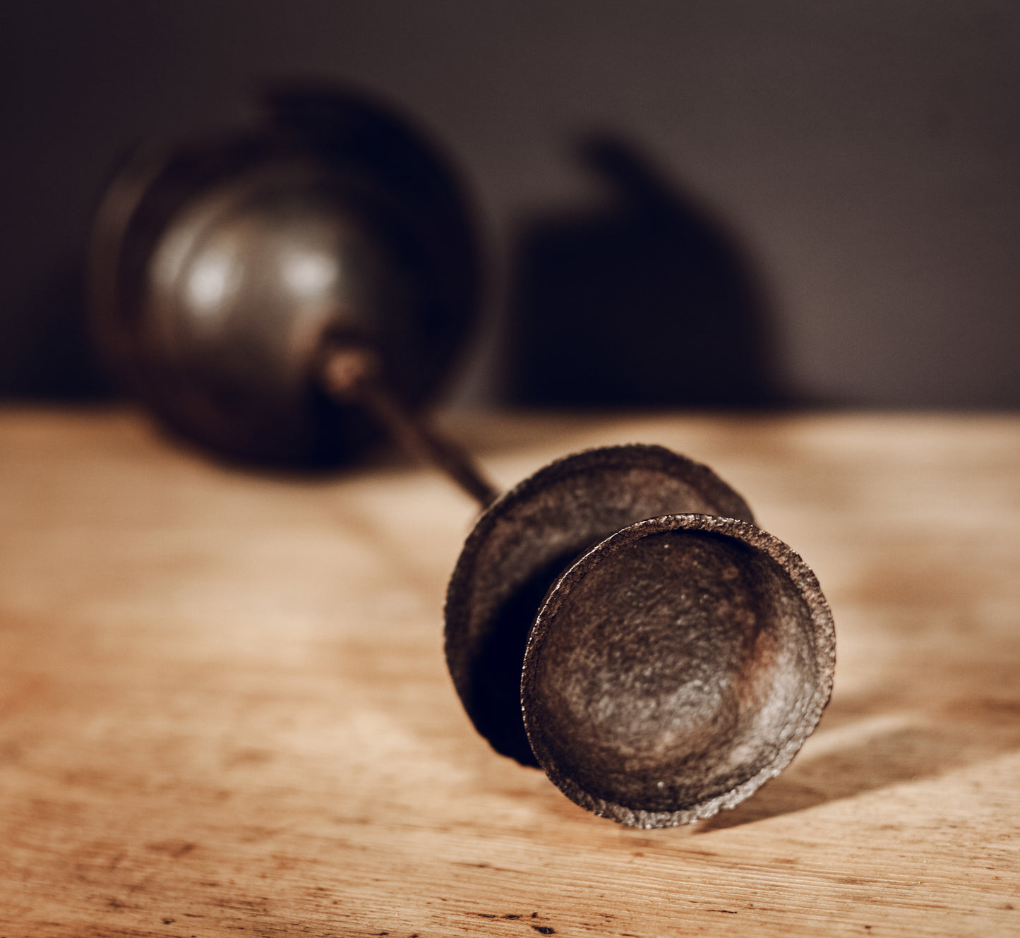 Cast iron candlestick