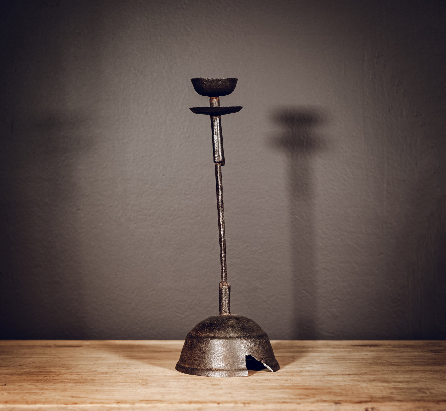 Cast iron candlestick