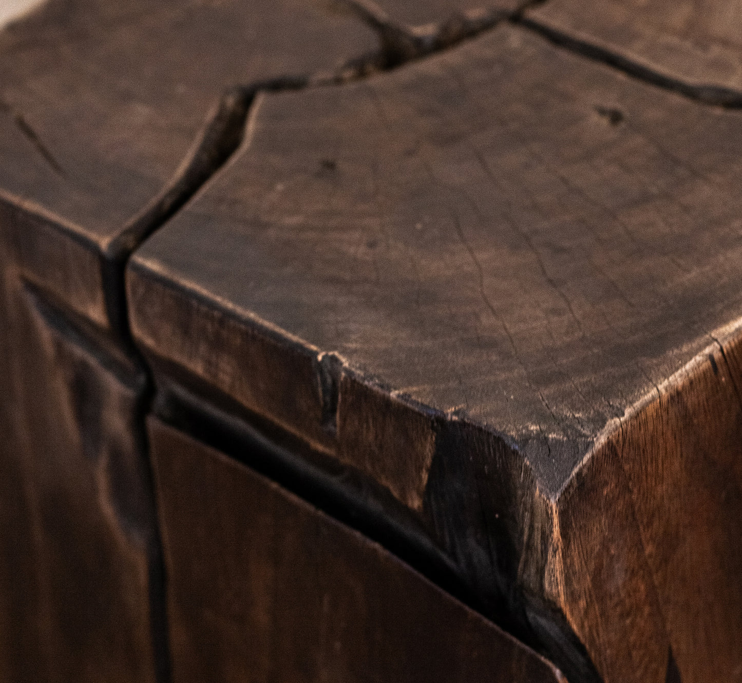 Collection of Three Sculptural Solid Wood Tables, Mexico, Contemporary