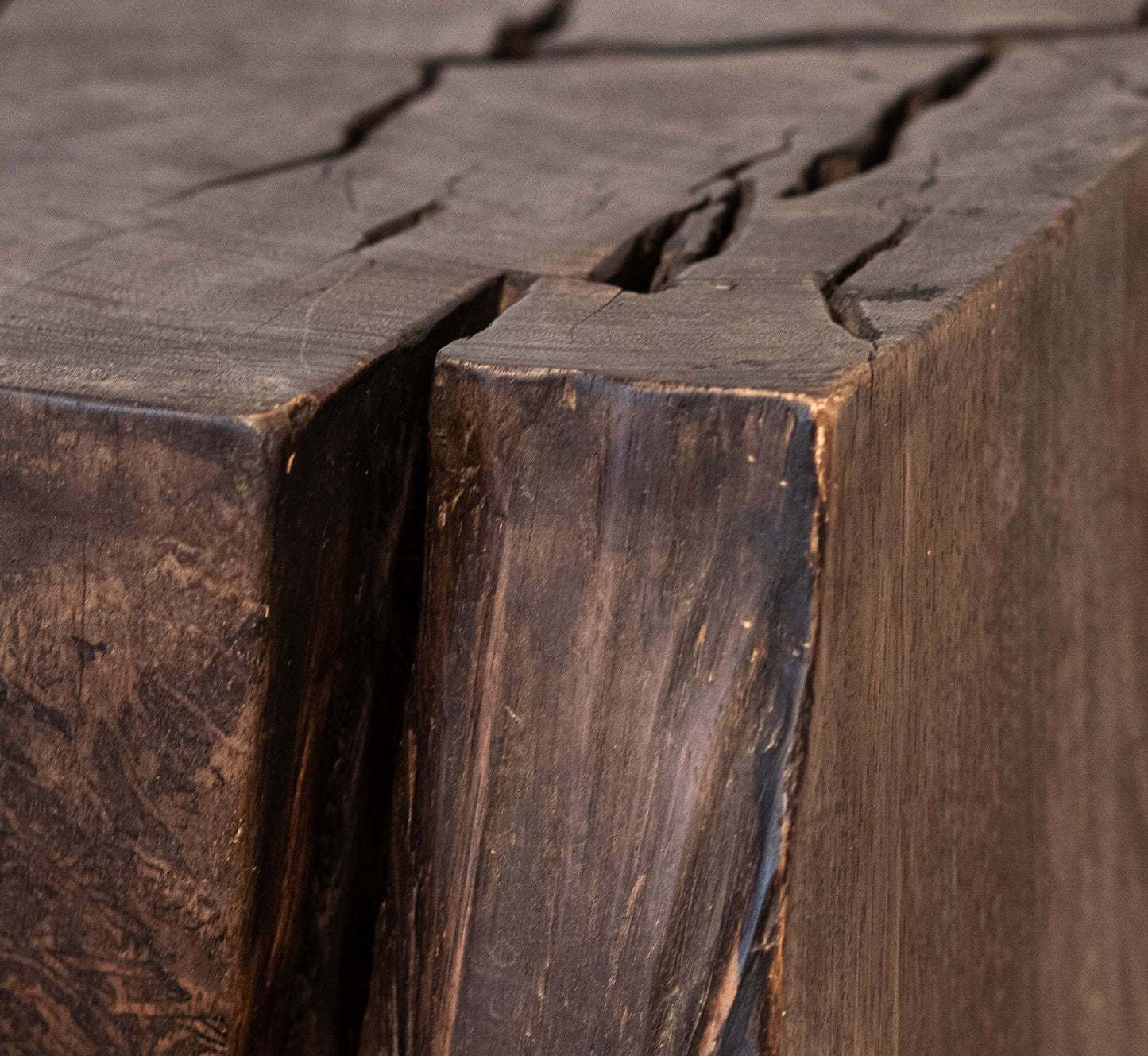 Collection of Three Sculptural Solid Wood Tables, Mexico, Contemporary