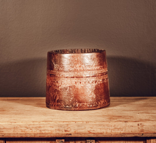 Wooden pot, Nepal, 20th century