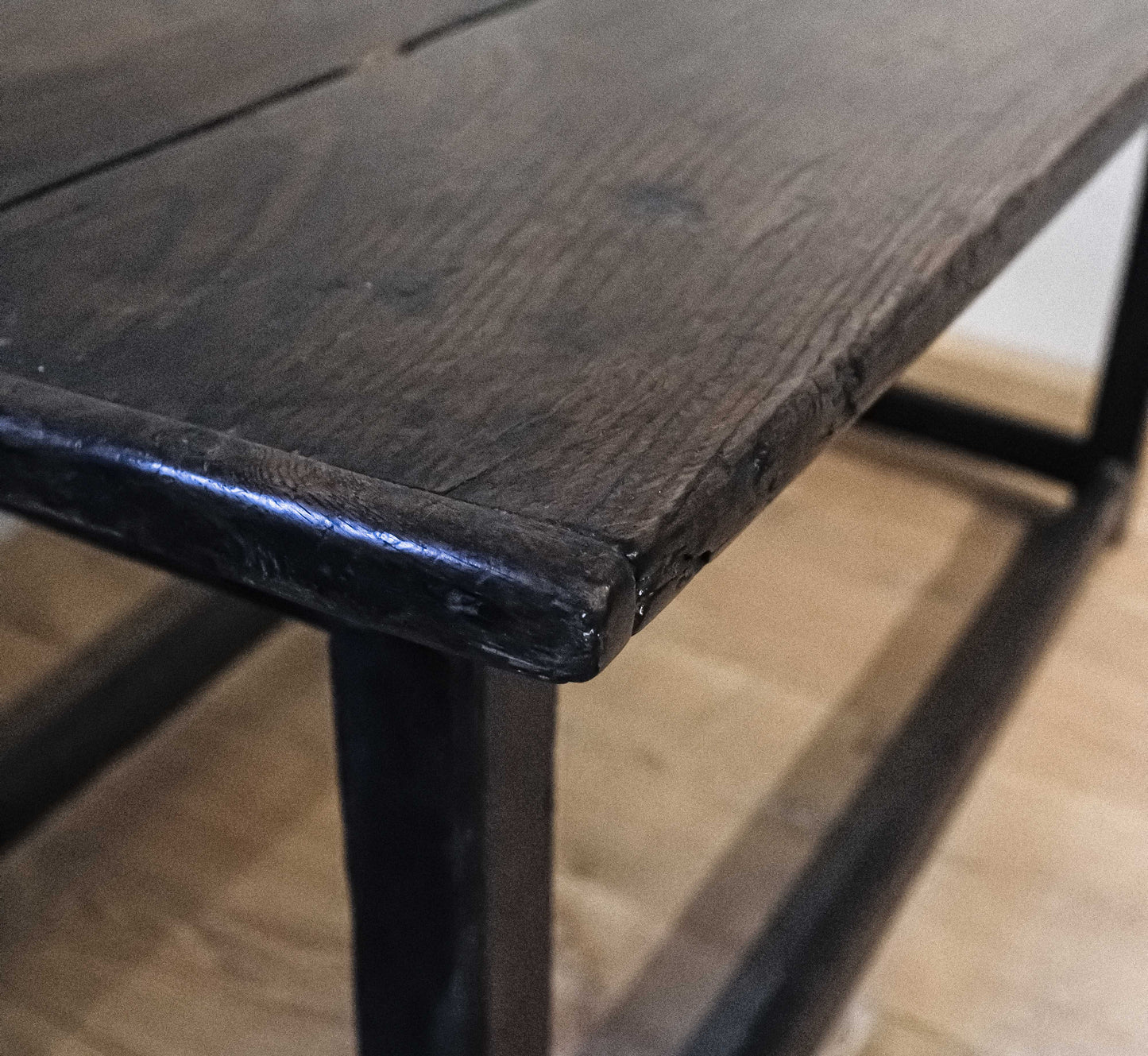 18th Century English Dark Oak Table in Solid Oak
