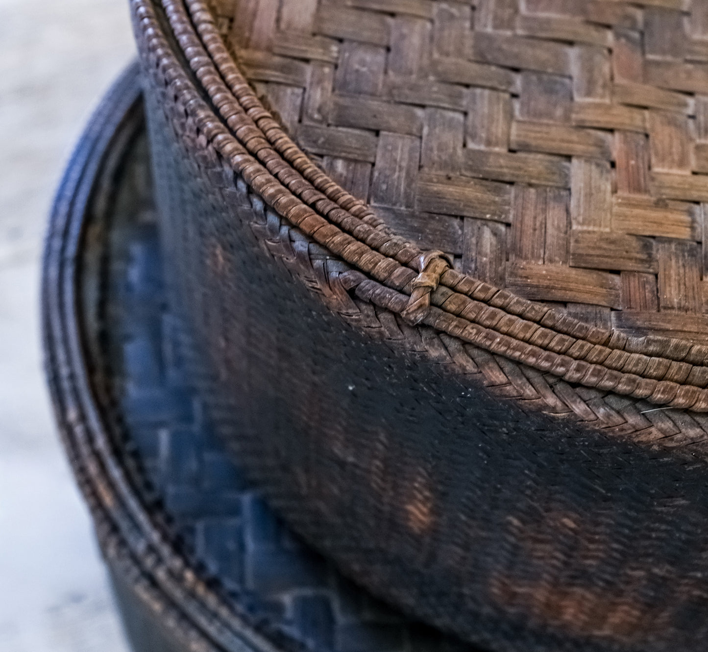 Large Lao Reed and Rattan Storage Baskets, First Half 20th Century