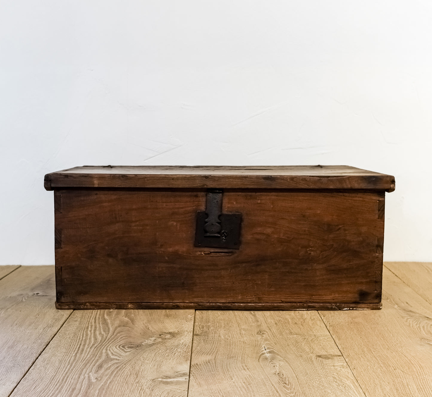 19th Century Portuguese Baule Chest in Solid Wood