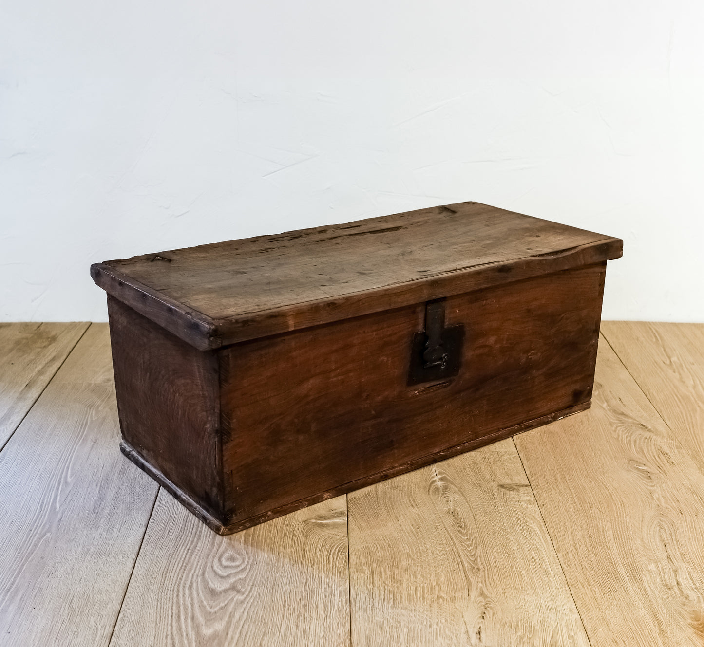 19th Century Portuguese Baule Chest in Solid Wood