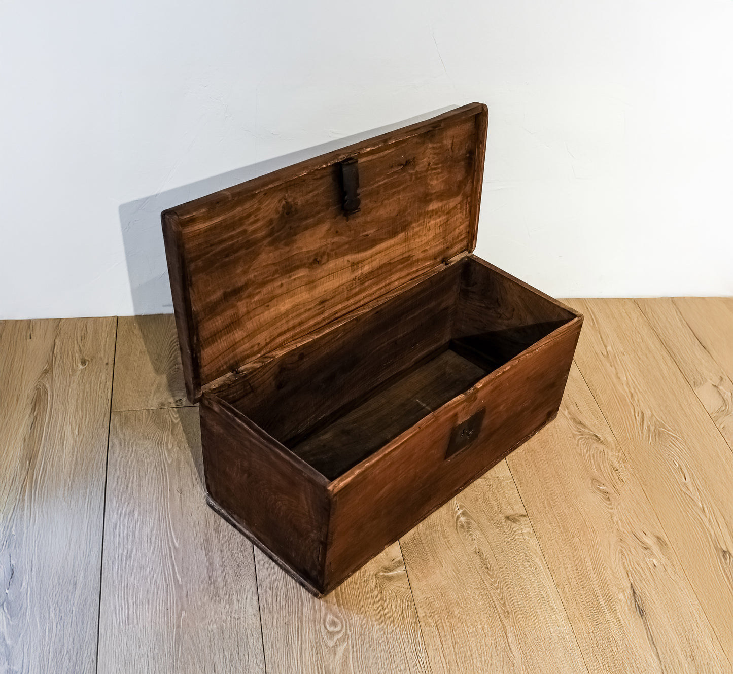 19th Century Portuguese Baule Chest in Solid Wood