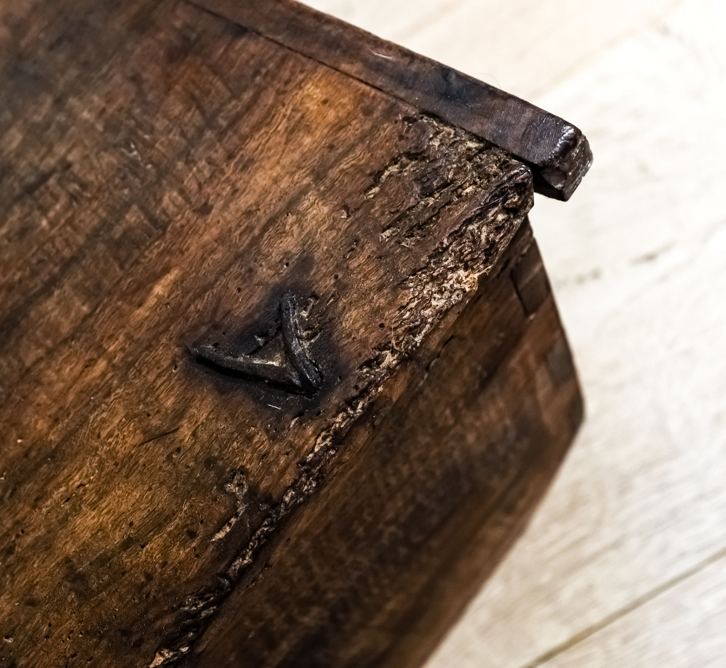 19th Century Portuguese Baule Chest in Solid Wood