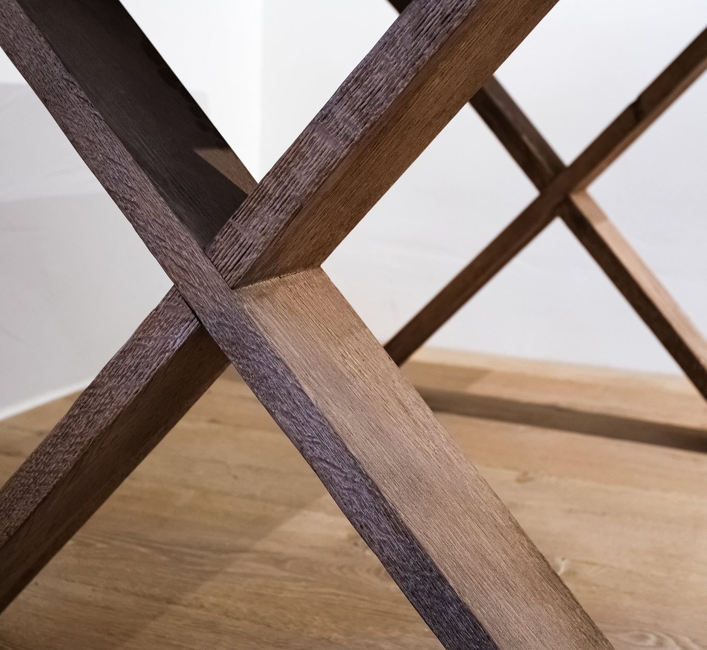 French Oak Trestle Table, circa 1940s